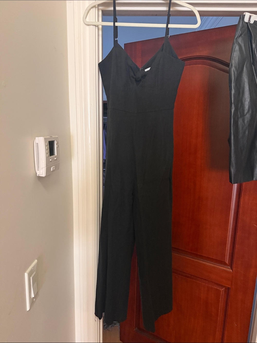 Skylar + Madison Black Spaghetti-Strap Wide-Leg Jumpsuit